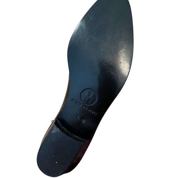 Modern Vice NYC Jett Black Pink Silver Leather Buckle Ankle Boots Size 37 7 - Picture 8 of 9